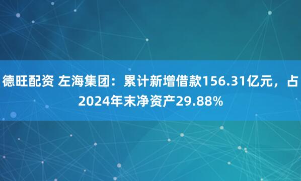 德旺配资 左海集团：累计新增借款156.31亿元，占2024年末净资产29.88%