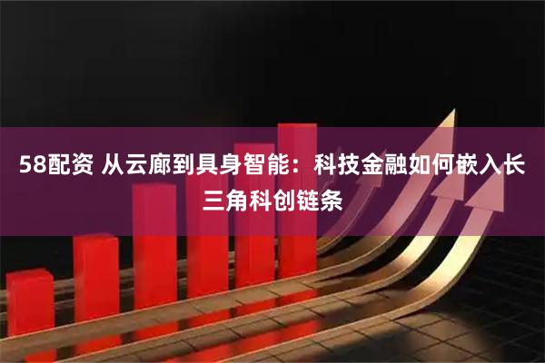 58配资 从云廊到具身智能：科技金融如何嵌入长三角科创链条